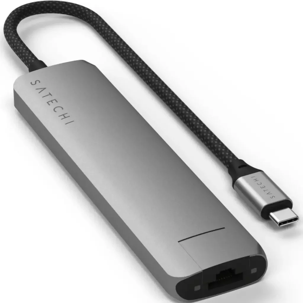 Адаптер Satechi 7-in-1 USB-C Slim Multiport with Ethernet Space Grey купить,46990