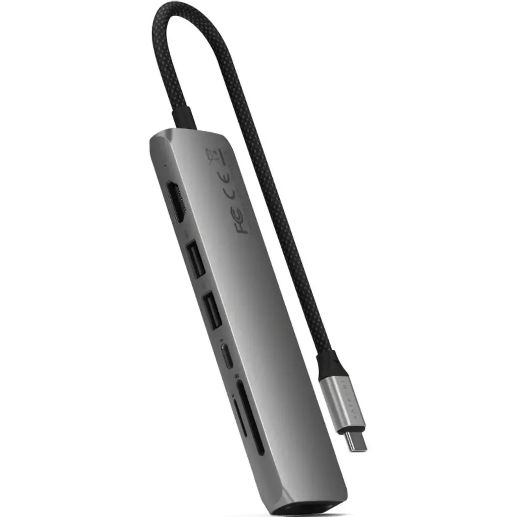 Адаптер Satechi 7-in-1 USB-C Slim Multiport with Ethernet Space Grey купить,46990