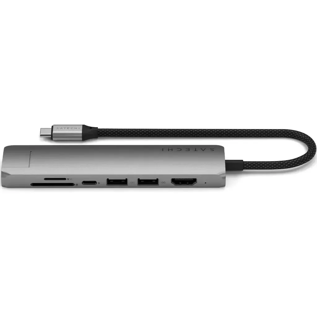 Адаптер Satechi 7-in-1 USB-C Slim Multiport with Ethernet Space Grey купить,46990