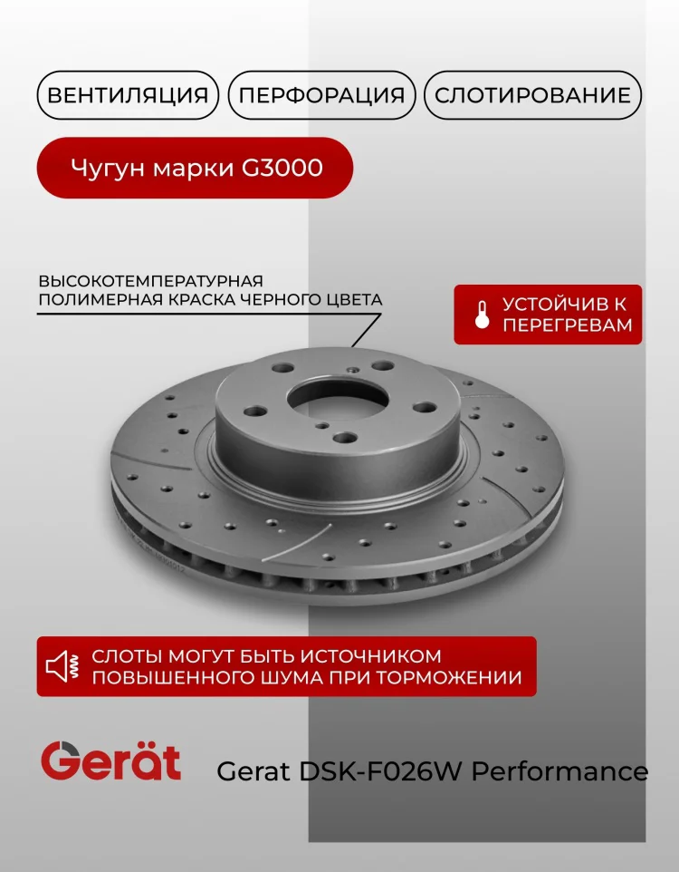 Диски передние Gerat DSK-F026W 2шт купить,43138