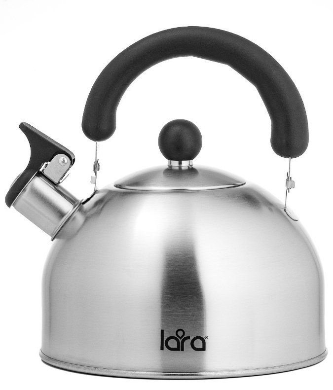 LARA чайник LR00-40 2.5 л, нержавеющая сталь, нейлон
