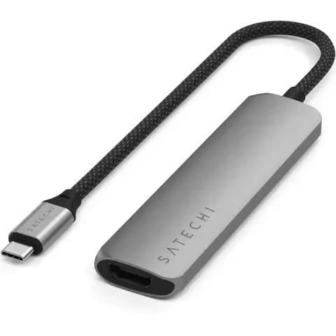 Адаптер Satechi 4-in-1 USB-C Slim Multiport 4K Space Grey