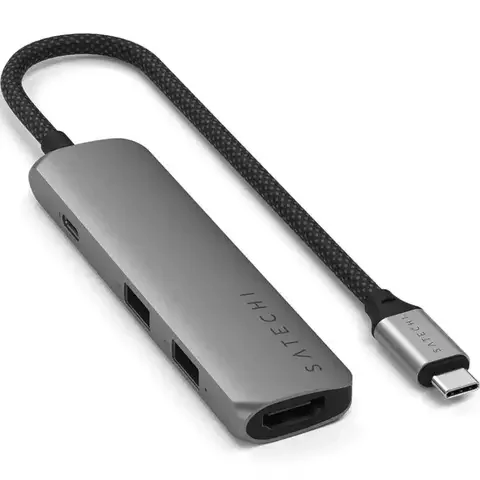 Адаптер Satechi 4-in-1 USB-C Slim Multiport 4K Space Grey