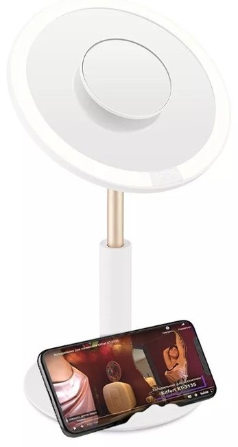 Kitfort зеркало настольное косметическое KT-3137 20.2х17.5 х37.5 см
