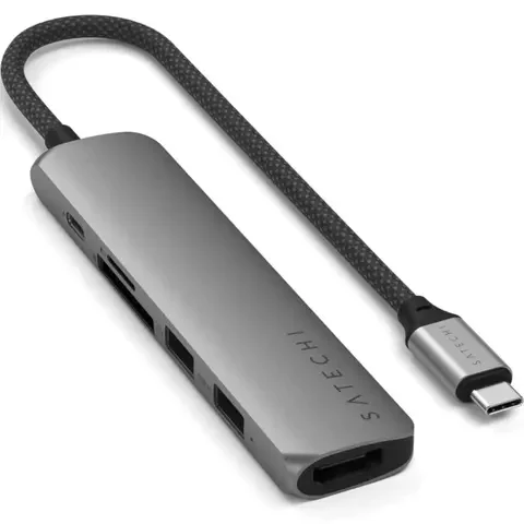 Адаптер Satechi 6-in-1 USB-C Slim Multiport Space Grey купить,43690