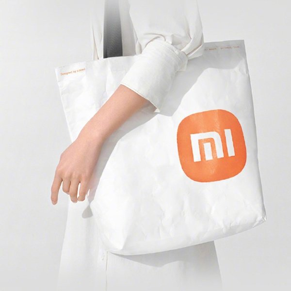 Сумка шоппер Xiaomi текстиль, хлопок белый купить,0