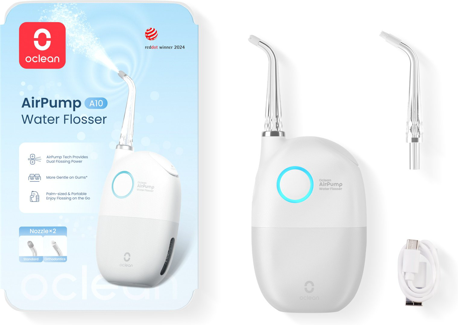 Oclean ирригатор C02000058 импульсный емкость 45 мл купить,27390