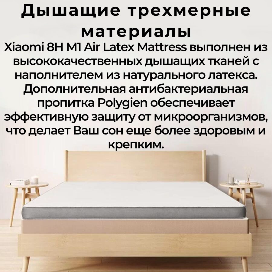 Матрас Xiaomi M1-AIR, 180x200x8 см купить,NaN