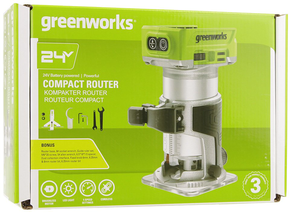 Фрезер кромочный Greenworks G24RO/3502507RU купить,NaN