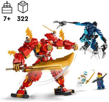 LEGO Огненный робот Кая Ninjago 71808, деталей 322 шт купить,NaN