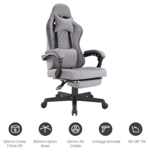 Игровое кресло Eco Estelar Venus, серый - ForteMarket Игровое кресло Eco Estelar Venus, серый купить,0