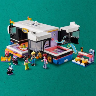 LEGO Концертный автобус поп-звезды Friends 42619, деталей 845 шт купить,NaN