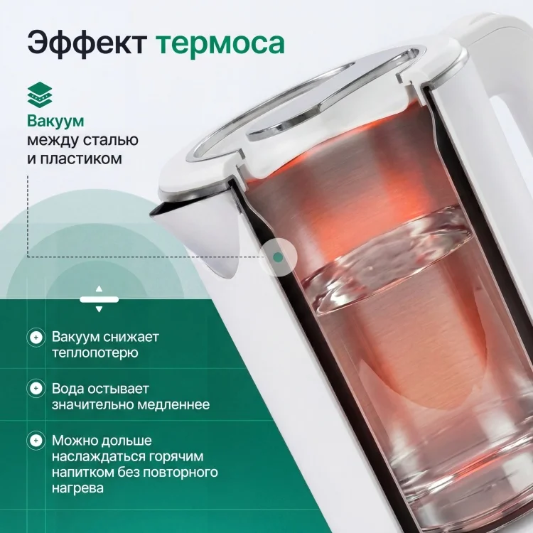 Электрочайник Nexme JM-105 1.8л белый
