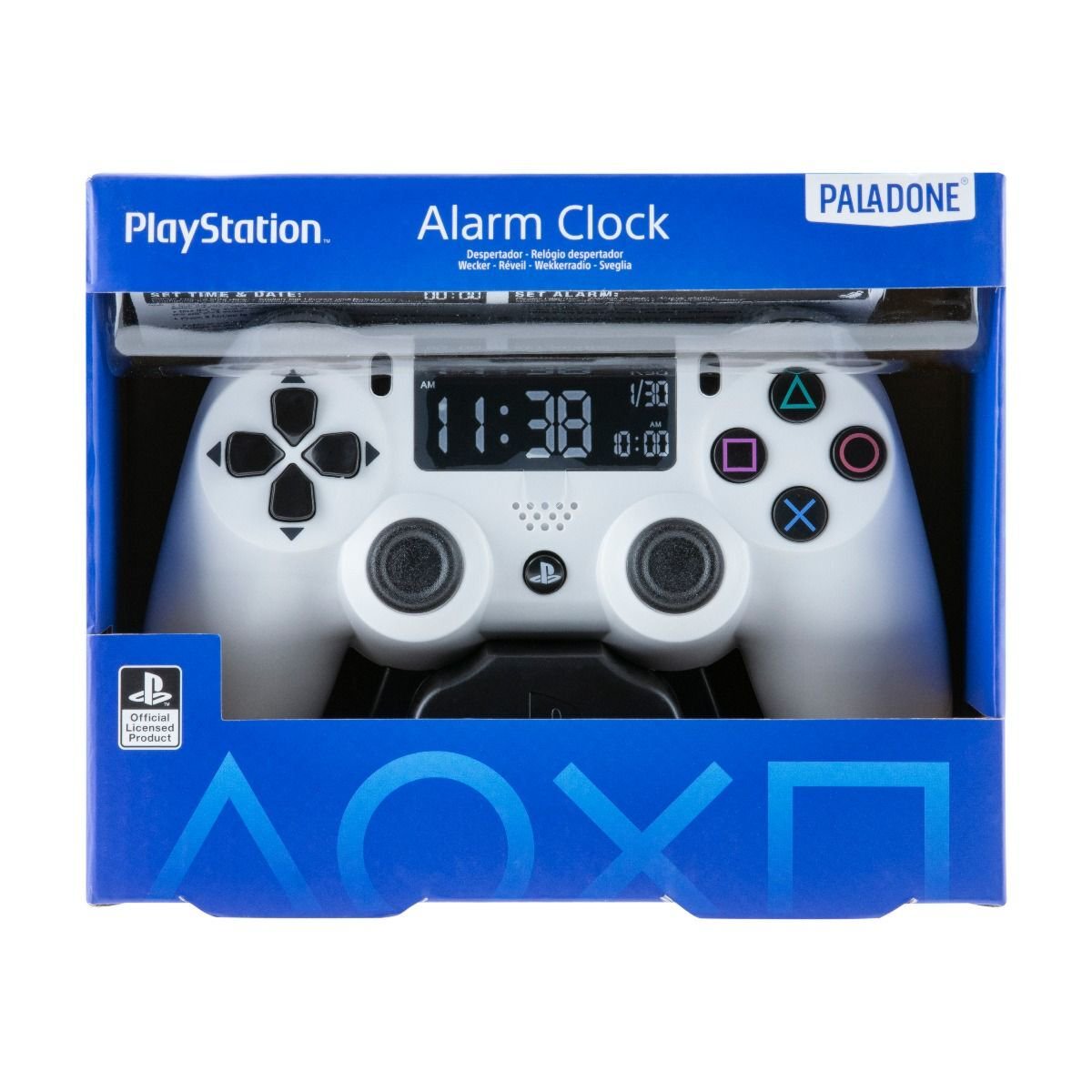 Часы-будильник Paladone Playstation White Controller Alarm Clock белые купить,NaN