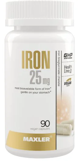 БАД Maxler Iron 25 mg капсулы 90 шт (0371) купить,NaN