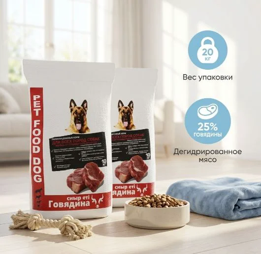 Корм Pet Food Говядина 10кг + подарок 1+1 купить,NaN