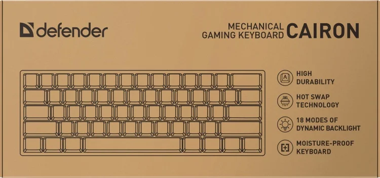 Клавиатура игровая механическая Defender Cairon GK-081 RU Black купить,0