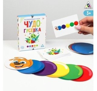 Настольная игра Лас Играс Чудо-гусенка, изучаем цвета 1740394 купить,NaN