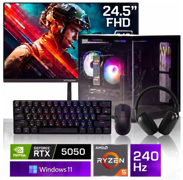 Системный блок Xtreon V900 7400F RTX5050 Black + подарок купить,NaN