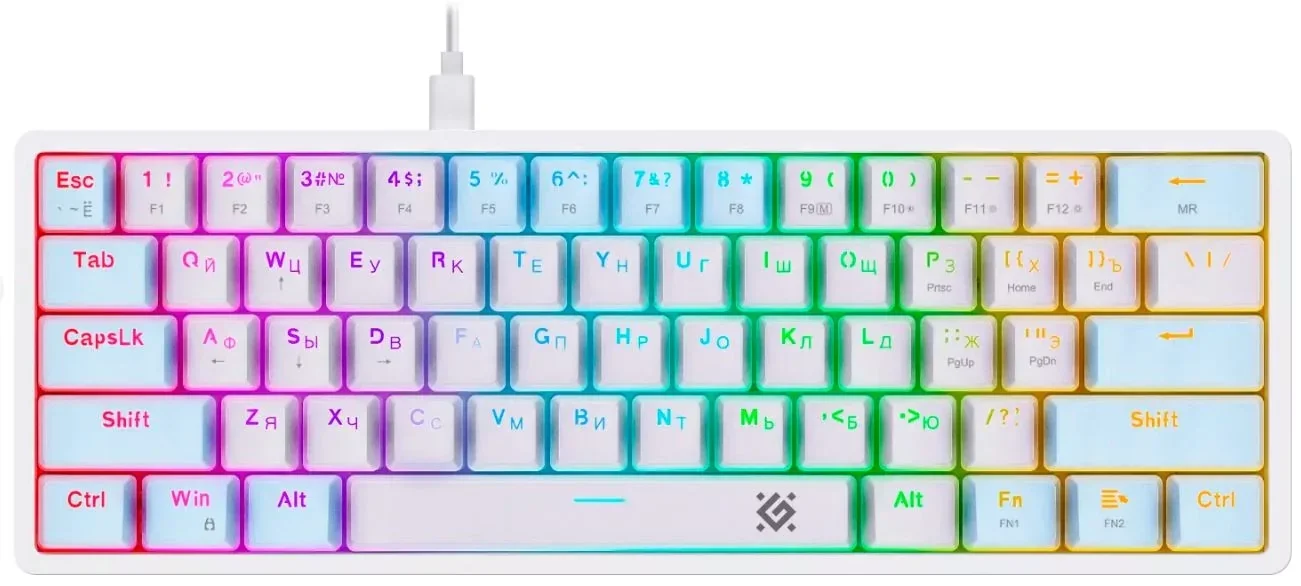 Клавиатура игровая механическая Defender Amox GK-585 RU White
