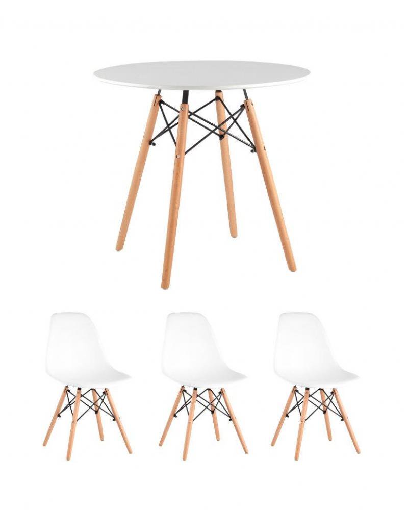 Обеденная группа Eames DSW D90 белая