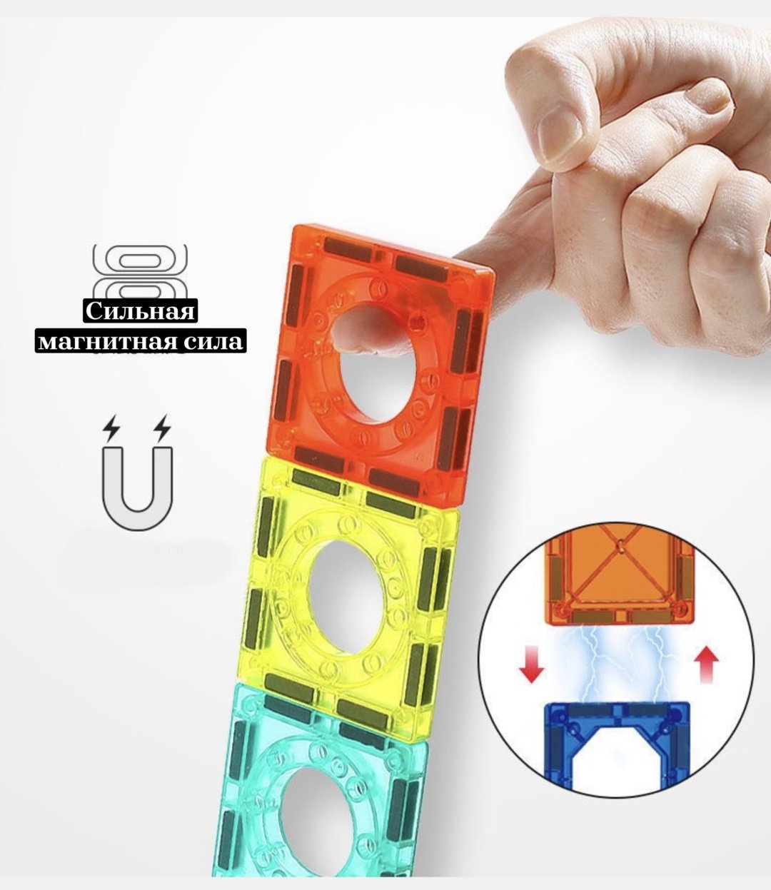 Конструктор DIY Магнитный конструктор 97 деталей, деталей 97 шт купить,NaN