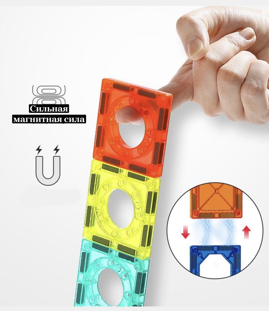 Конструктор DIY Магнитный конструктор 97 деталей, деталей 97 шт купить,NaN