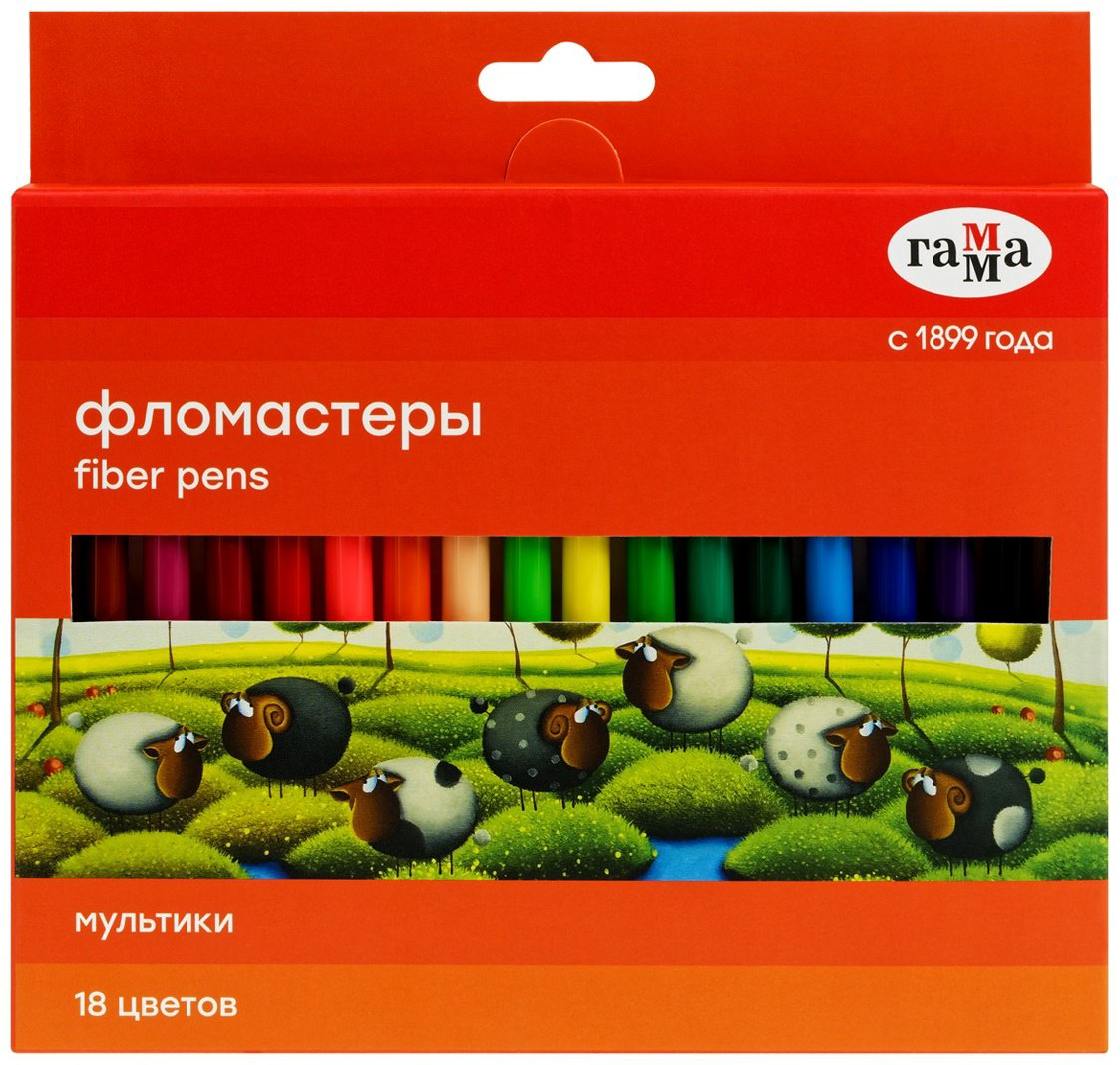 Фломастер Гамма 120822_18 18 шт купить,NaN