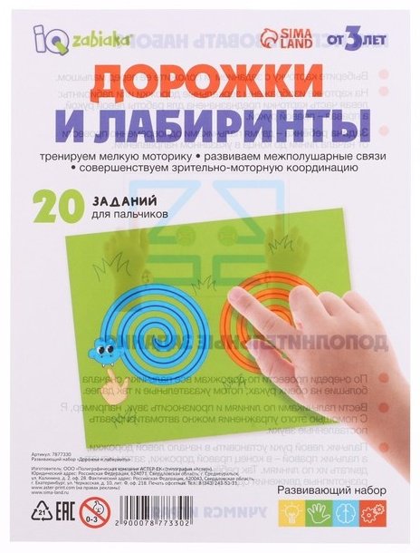 Головоломка IQ-ZABIAKA Дорожки и лабиринты купить,NaN
