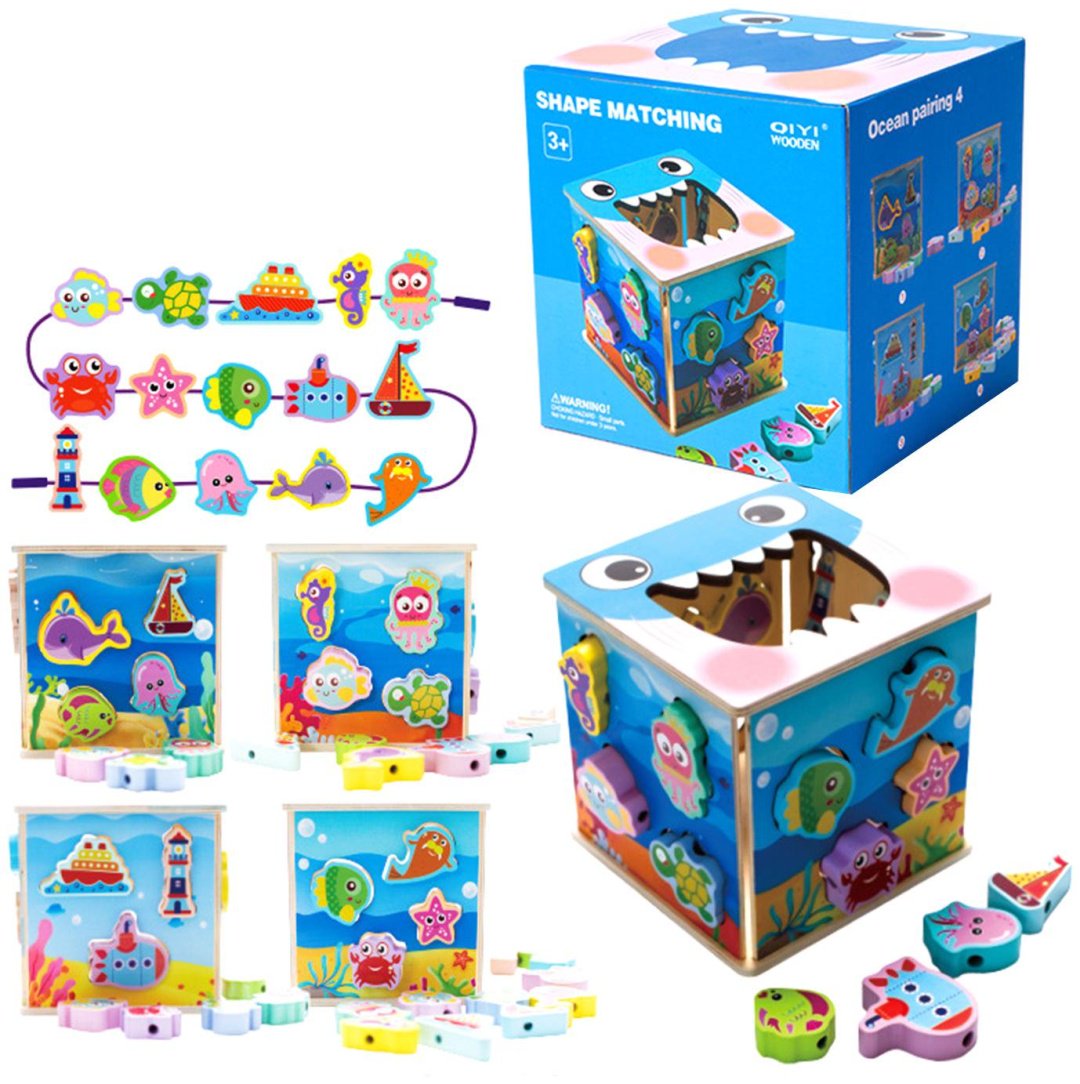 Сортер QIYI WOODEN куб Морские животные 3в1 купить,NaN