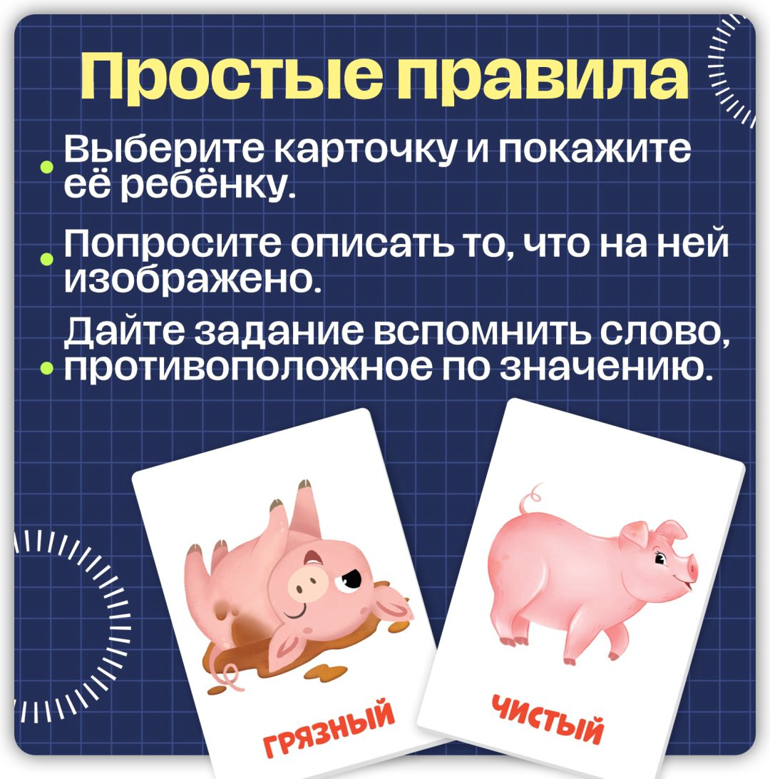 Обучающий набор IQ-ZABIAKA Первые слова. Противоположности купить,NaN