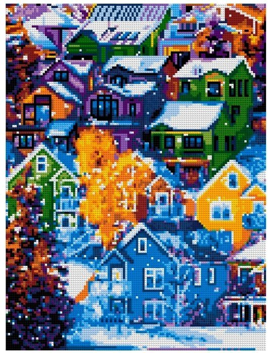 Алмазная мозаика LORI Зимняя Норвегия Ам-058 30 см x 30 см купить,NaN
