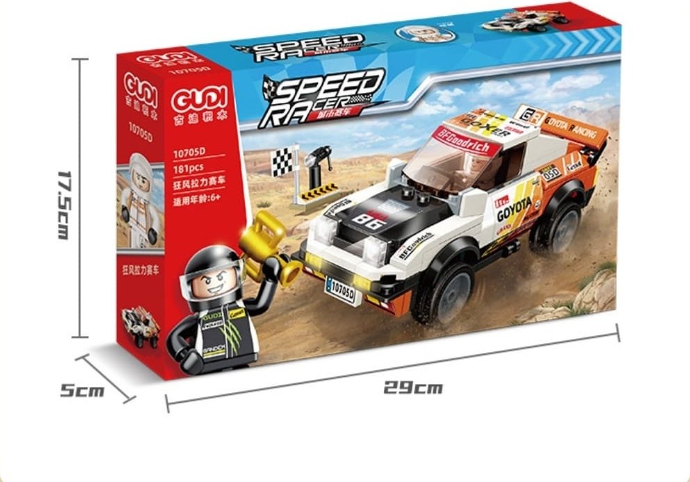 Конструктор Конструктор GUDI SPEED RACER 10705D/ 181 деталей, деталей 181 шт купить,NaN
