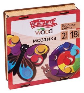 Мозаика Десятое Королевство Бабочка и улитка 04648 18 шт. купить,NaN