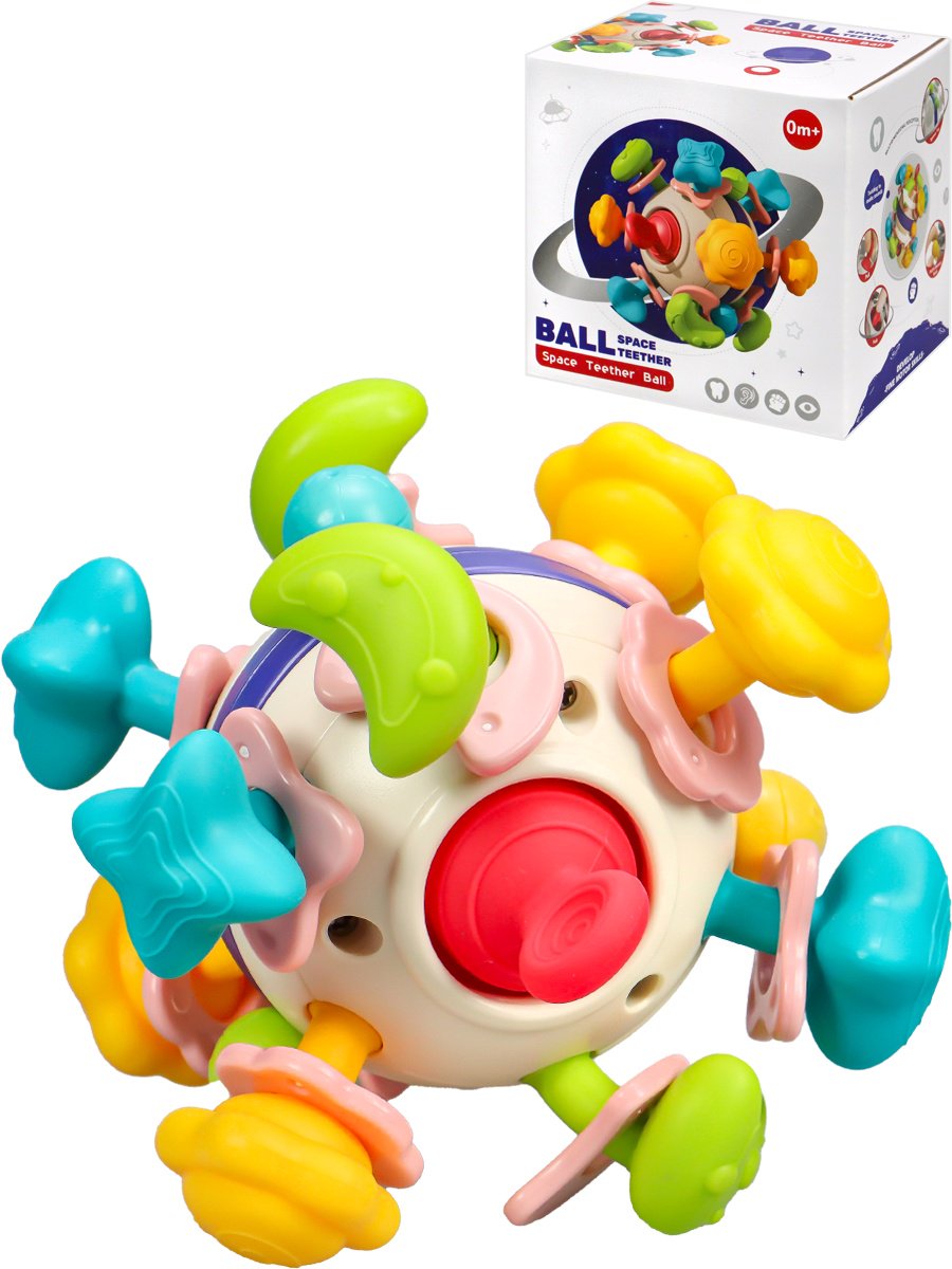 Погремушка РЫЖИЙ КОТ Ball space teether купить,NaN
