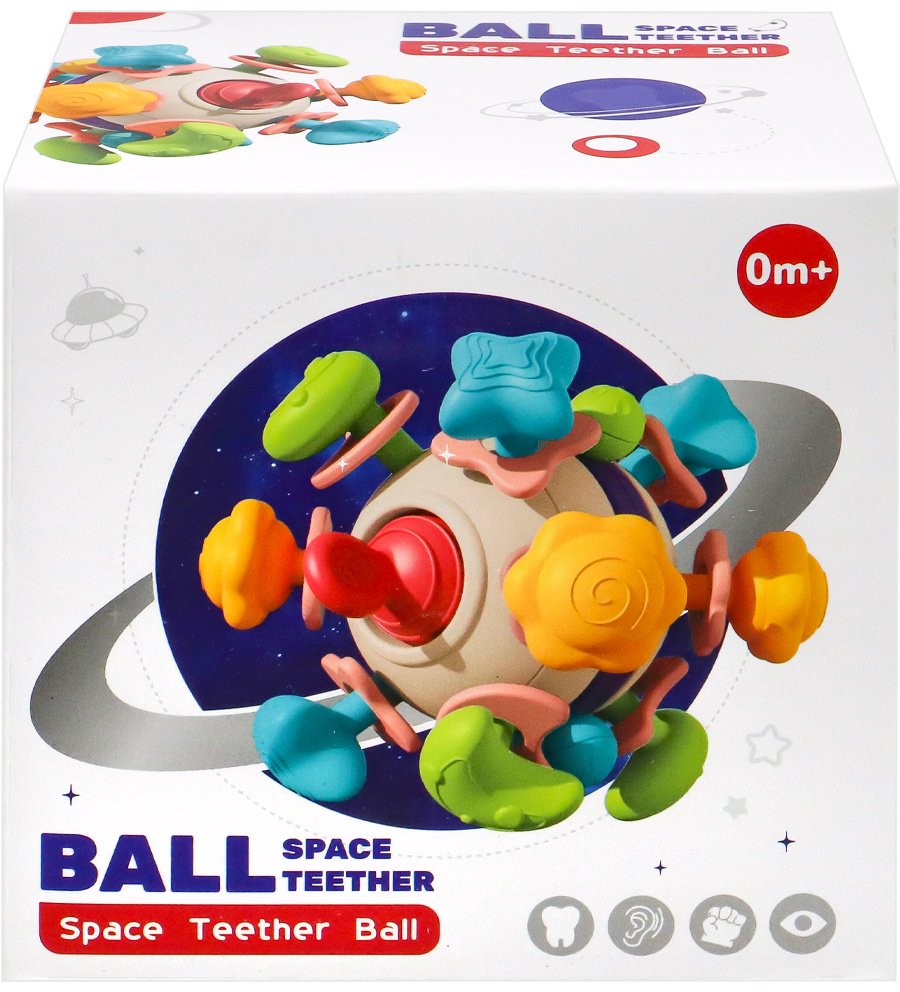 Погремушка РЫЖИЙ КОТ Ball space teether купить,NaN
