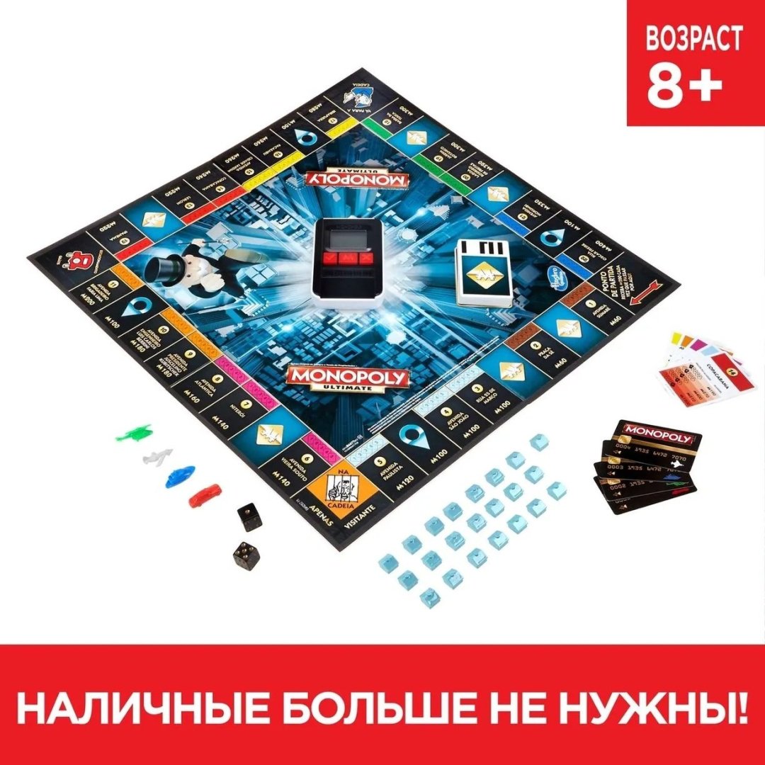 Настольная игра AnyTime Монополия с банковскими карточками купить,NaN
