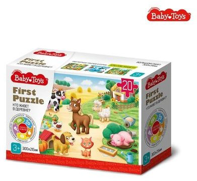 Пазл Baby Toys Кто живет в деревне 04189 20 деталей купить,NaN