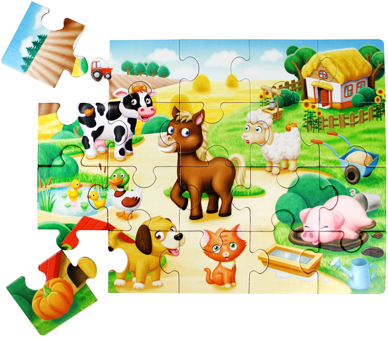 Пазл Baby Toys Кто живет в деревне 04189 20 деталей купить,NaN