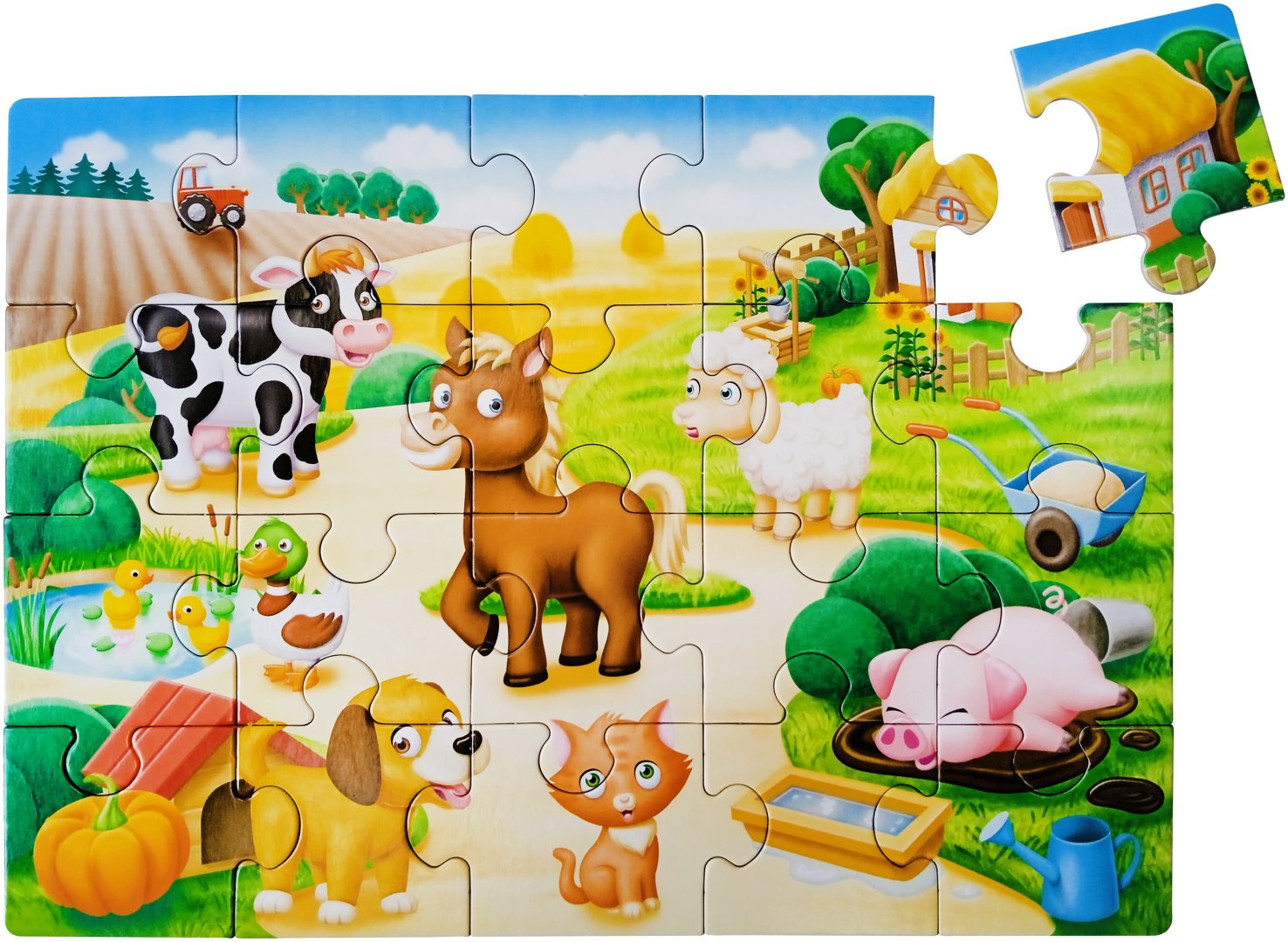 Пазл Baby Toys Кто живет в деревне 04189 20 деталей купить,NaN