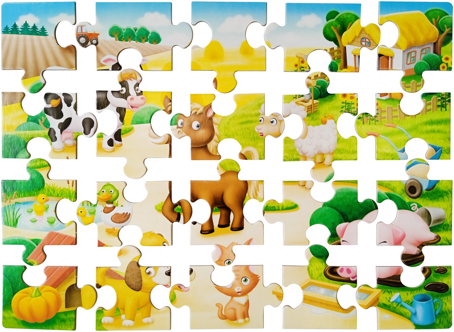Пазл Baby Toys Кто живет в деревне 04189 20 деталей купить,NaN