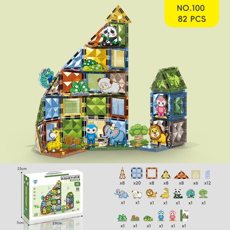 Конструктор Звери, деталей 82 шт купить,NaN