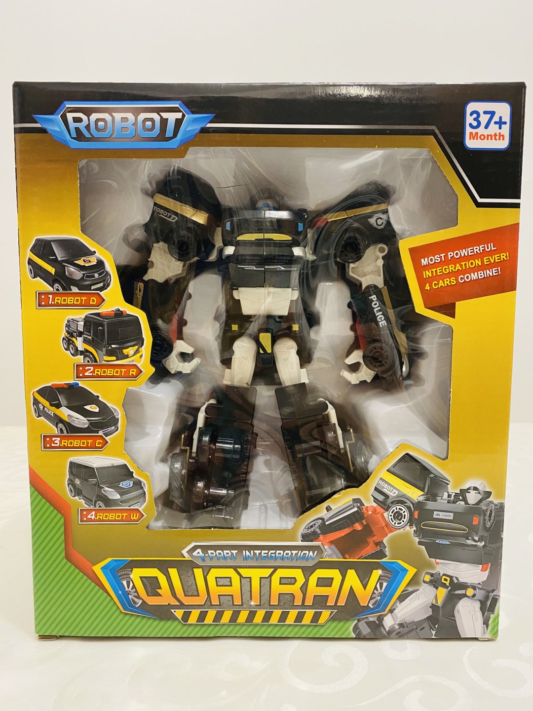 Трансформер QUATRAN, высота 20 см, черный купить,NaN