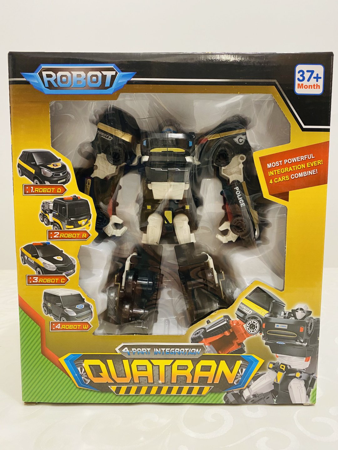 Трансформер QUATRAN, высота 20 см, черный купить,NaN