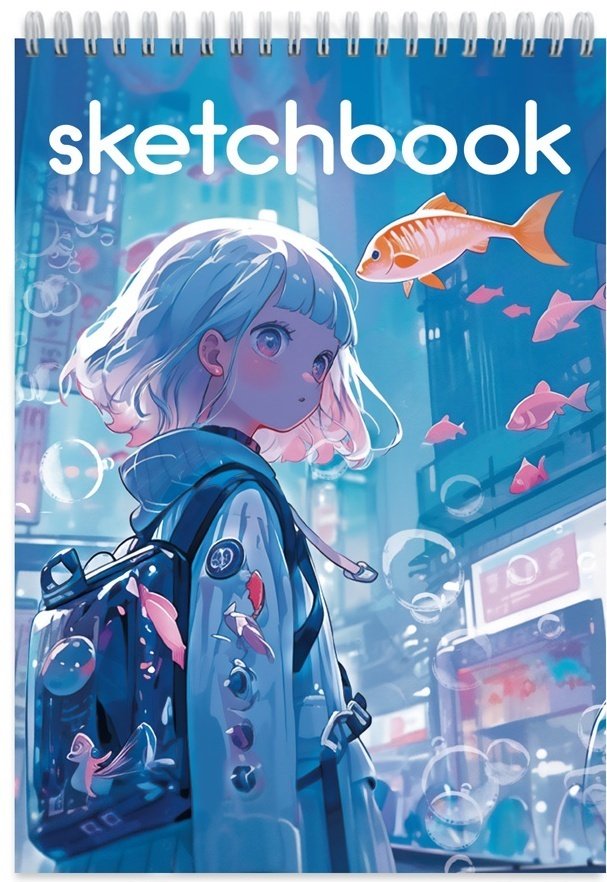 Скетчбук ГЕОДОМ Аниме, A5, 40 л, без линовки