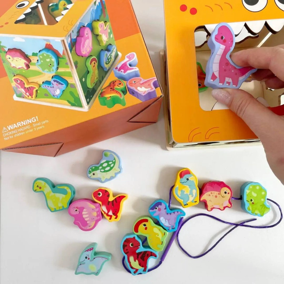 Сортер Qiyi Wooden Shape куб сортер Динозавры 3в1 купить,NaN