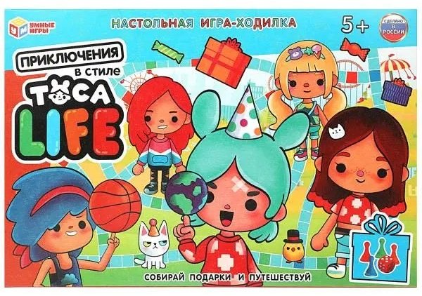Настольная игра Настольная игра-ходилка Приключения в стиле Toca Life