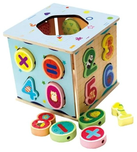 Сортер Qiyi Wooden Shape куб сортер цифры 3в1 купить,NaN