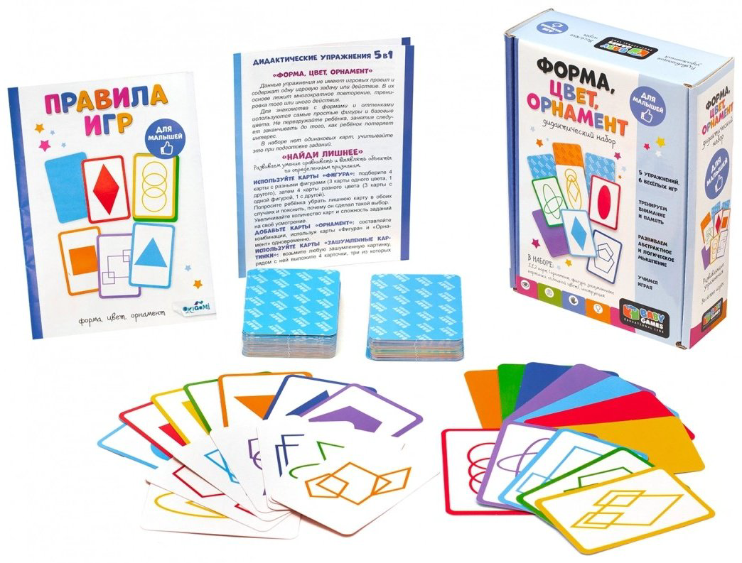 Baby games Дидактический набор. Форма, цвет, орнамент купить,NaN
