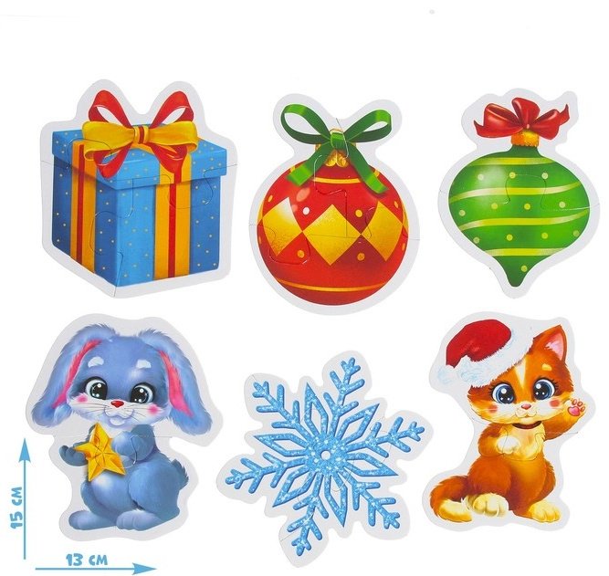 Пазл Puzzle Time Украшаем ёлочку 7755664 15 деталей - ForteMarket Пазл Puzzle Time Украшаем ёлочку 7755664 15 деталей купить,0